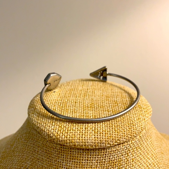 Chloe + Isabel Iridescent Stone and Diamond Crystal Silver Bangle - Picture 5 of 7